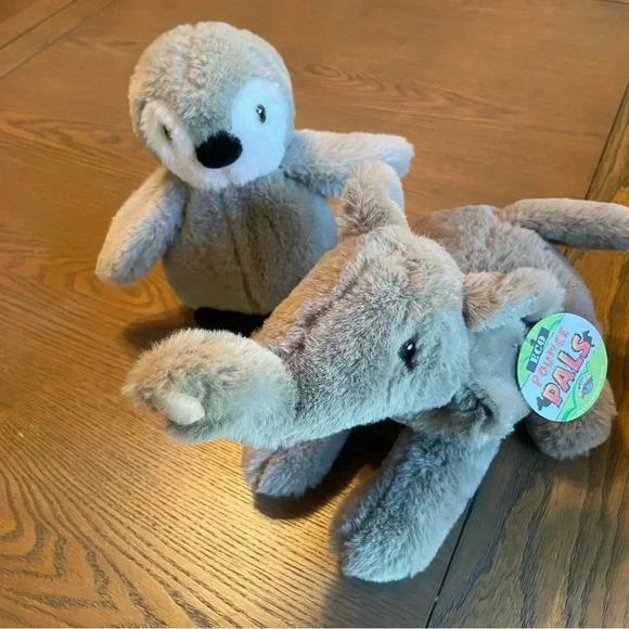 Adventure Planet Elephant And Penguin Plush Stuffed Animal Set ECO Pounce Pals - Picture 2 of 8